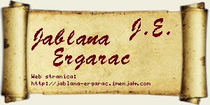 Jablana Ergarac vizit kartica